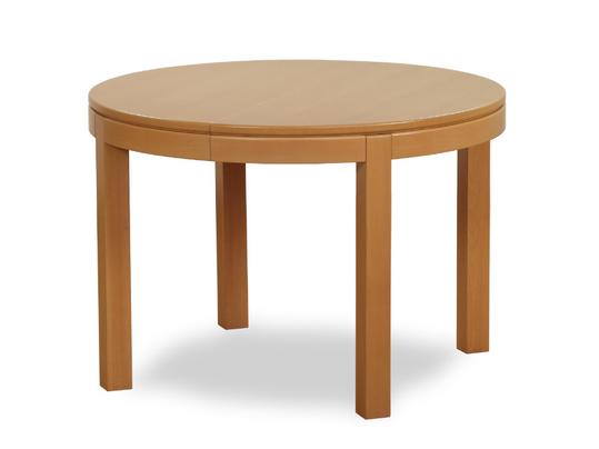 Tavolo mod. 615/32 in legno di faggio, diam. 110+40 cm.