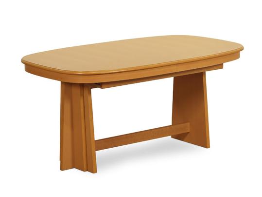 Tavolo mod. 651/60 in legno di faggio, dim. 160x100+50+50+50+50 cm. 