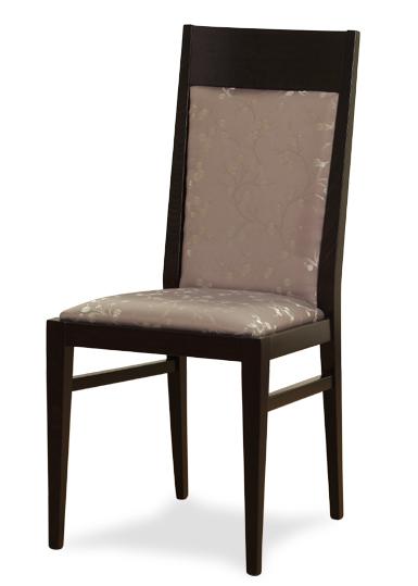 Sedia mod. 458/10 in legno di faggio, sedile e schienale imbottiti.