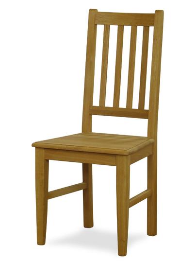 Sedia mod. COLONIALE M in legno di rovere, sedile massello, stile rustico.