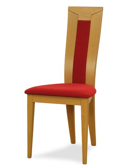 Sedia soggiorno mod. 450/10 in legno rovere massello, imbottita, stile contemporaneo.