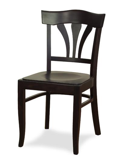 Sedia legno faggio mod. 345BP-M, sedile legno, schienale a stecche, contemporanea. 