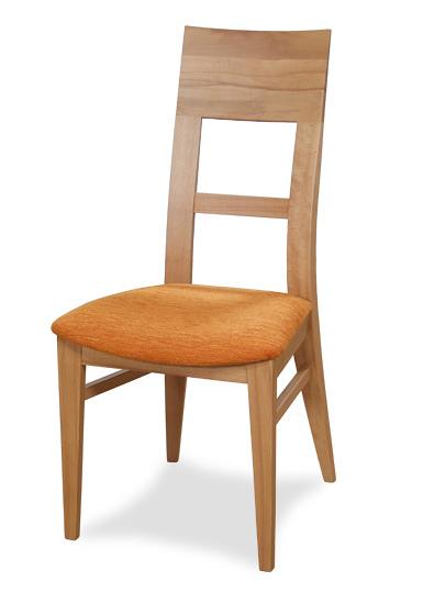 Sedia mod. 701/10 in legno di faggio, sedile imbottito.