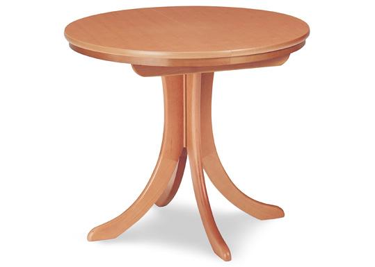 Tavolo mod. 610/32 in legno di faggio, diametro 90+30 cm.