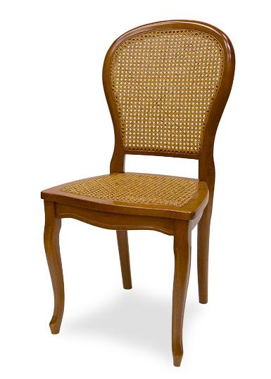 Sedia mod. 347C in legno di faggio, sedile e schienale in canna d'India.